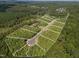 Aerial view of lush wooded lots ready for development with clearly defined property lines at 441 Lila Dr, Pittsboro, NC 27312