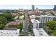 Aerial view of a city street with trees and buildings at 515 N Mangum St # 41, Durham, NC 27701