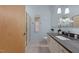 Modern bathroom with glass-enclosed shower and stylish vanity at 515 N Mangum St # 41, Durham, NC 27701