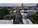 View overlooking the city's skyline, residential streets, and surrounding greenery from above at 515 N Mangum St # 41, Durham, NC 27701