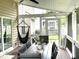 Screened in porch features seating area with backyard view at 609 Redford Place Dr, Rolesville, NC 27571