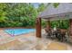 Outdoor swimming pool with a shaded seating area perfect for relaxation and entertaining at 620 Martin Luther King Jr. Blvd # 302, Chapel Hill, NC 27514