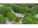 Community aerial view showcasing manicured lawns, mature trees, and ample parking, ideal for relaxed living at 6423 New Market Way, Raleigh, NC 27615