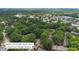 North Hills/Downtown Raleigh skyline aerial view of neighborhood nestled in lush tree canopy on a sunny day at 6423 New Market Way, Raleigh, NC 27615