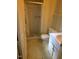 Bathroom featuring a standing shower, vanity, and tile floors at 708 Old Barn Ave, Durham, NC 27704