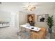 Bright office space with a modern desk, ample storage, and a serene atmosphere at 85 Pebble Creek Dr, Franklinton, NC 27525