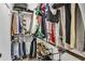 Organized walk-in closet featuring clothing racks, shelving, and shoe storage space at 8611 London Park Ct, Raleigh, NC 27615