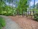 Secluded backyard featuring mature trees offering a peaceful escape at 103 Lochwood West Dr, Cary, NC 27518