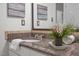 Granite countertop with flowers and a neatly folded towel at 106 Fawley Ct, Cary, NC 27519
