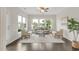 Cozy living room with neutral furnishings, large windows, and views of lush greenery at 118 Manning Way, Durham, NC 27703