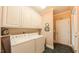 Functional laundry room with ample storage and modern appliances at 119 Georgetowne Dr, Elon, NC 27244