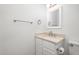 Bathroom features a marble countertop sink with neutral paint and updated fixtures at 12 Striding Ridge Ct, Durham, NC 27713