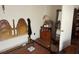 Simple bedroom with wooden furniture and laminate flooring at 1310 Ray Ave, Sanford, NC 27330