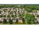 A beautiful aerial view shows a residential neighborhood with tree-lined streets and manicured lawns at 1310 Silver Dr, Mebane, NC 27302