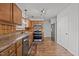 Traditional kitchen features stainless steel appliances, ample cabinetry and laminate countertops at 1310 Silver Dr, Mebane, NC 27302