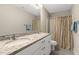 Bathroom with double vanity and shower, great storage at 1374 Patriot Points Way, Fuquay Varina, NC 27526