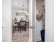 Dining room with wooden table and chairs next to a closet at 146 Bent Willow Dr, Clayton, NC 27527