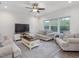 Inviting living room featuring neutral decor, hardwood floors, and a beautiful view at 146 Bent Willow Dr, Clayton, NC 27527