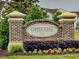 Community sign for Copper Ridge at Flowers Plantation surrounded by landscaping at 146 Bent Willow Dr, Clayton, NC 27527