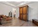 Comfortable living room features hardwood floors and decorative trim at 1508 Banks Brooke Dr, Raleigh, NC 27603