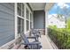 Cozy front porch with comfortable seating and wrought iron railings at 1508 Banks Brooke Dr, Raleigh, NC 27603