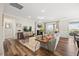 Inviting living room with hardwood floors, fireplace, comfortable sofa, and stylish decor at 1533 Santa Lucia St, Wake Forest, NC 27587