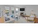 Bright living room featuring a fireplace, comfortable seating, and large windows for ample natural light at 2012 Sweet Samson St, Wake Forest, NC 27587