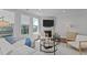 Bright living room with a fireplace, a TV, and natural light from multiple windows at 2012 Sweet Samson St, Wake Forest, NC 27587