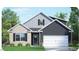 Charming two-story home featuring a mix of brick and siding, a two-car garage, and manicured landscaping at 2212 Red Admiral Ct, Apex, NC 27539
