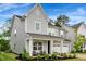 Charming two-story home with gray siding, manicured lawn and a two-car garage at 2426 Heron Watch Pl, Fuquay Varina, NC 27526