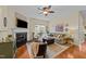 Cozy living room with fireplace and natural light at 2950 Settle In Ln, Raleigh, NC 27614