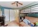 Bedroom with a bunk bed and 2 closets at 300 Gilman Ln # 101, Raleigh, NC 27610
