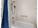 Clean white tub and shower combination, featuring tile surround at 3002 Bartlett Cir, Hillsborough, NC 27278