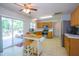 Eat-in kitchen with stainless steel appliances and sliding glass door to deck at 3016 Hayling Dr, Raleigh, NC 27610