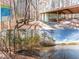 Collage showing entrance signage, picnic shelter, boardwalk and lake views from Bass Lake Park at 305 Springtree Circle Cir, Fuquay Varina, NC 27526