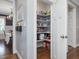 Walk-in pantry with ample shelving and storage space for supplies at 305 Springtree Circle Cir, Fuquay Varina, NC 27526