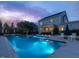 Backyard featuring a sparkling pool, hot tub, outdoor seating and a screened-in porch at 305 Springtree Circle Cir, Fuquay Varina, NC 27526