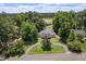 Stunning aerial view of a grand estate surrounded by lush greenery and a manicured landscape at 307 Country Club Dr, Durham, NC 27712