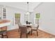 Cozy breakfast nook featuring great light and updated paint at 307 Country Club Dr, Durham, NC 27712