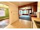 Kitchen view including view into the dining room and Gathering room at 3810 Pendergrass St, Durham, NC 27704