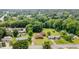 Aerial view featuring lush greenery, residential homes, and a serene, tree-filled neighborhood at 424 Camp Rd, Burlington, NC 27217