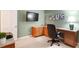 Office area with a built-in desk and a view at 4521 Chicopee Trl, Durham, NC 27707