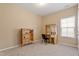 Bedroom with carpet and desk and shelf set up at 5003 Blue Jack Oak Dr, Cary, NC 27519