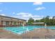 Resort-style pool offers a refreshing escape with ample seating and vibrant decorations at 5003 Blue Jack Oak Dr, Cary, NC 27519