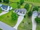 Aerial view of a well-maintained home with a manicured lawn at 5016 Swordfish Dr, Raleigh, NC 27603