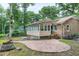The brick-paved backyard patio, perfect for relaxing or entertaining outside of the home at 5121 Raintree Rd, Durham, NC 27712