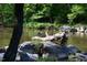 Beautiful Eno River with rock formations and trees at 515 Wildwood Dr, Durham, NC 27712