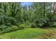 View of the private, lush backyard offering a serene and peaceful outdoor setting at 5805 Bayberry Ln, Raleigh, NC 27612