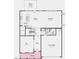 Floor plan showcasing layout of kitchen, dining, gathering room, and two-car garage at 618 Contento Ct, Sanford, NC 27330