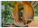 Grandview four to six person canopy barrel sauna on outdoor deck at 69 Margaret Pl, Chapel Hill, NC 27516